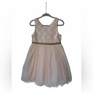 Toddler Girl Pink Tulle Party Dress Formal Wedding